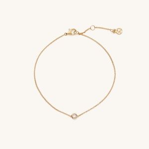 ❗SOLD❗Mejuri Solo Diamond Bracelet, 14k yellow gold